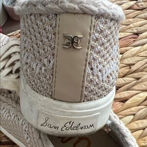 Sam Edelman Beige Knit Sneakers